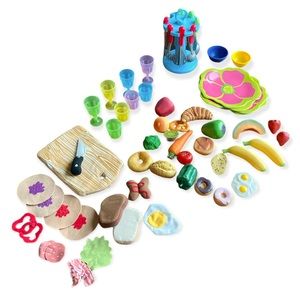 58 Piece Large Kitchen Food Toy Set & Cook ware